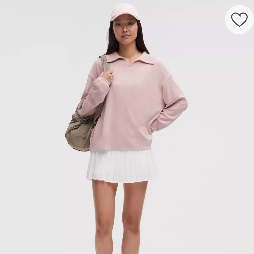 NWT $138 LULULEMON Softstreme Pique Oversized Long-Sleeve Polo Shirt MEDIUM